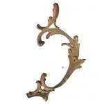 Möbelbeschlag antik barock alt Rocaille Bronze 13cm