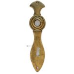 Abmessung : ca. 46×210 mm Messingguss Öffnung Rosette : ca. 14 mm Entfernung : ca. 72 mm Gewicht : ca. 121 gr.