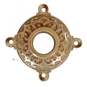 Prächtige Tür Drückerrosette antik Gründerzeit alt Türklinke 17mm