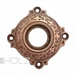 Drückerrosette antik Lilien Messing alt Türklinke Türdrücker 16.6 mm