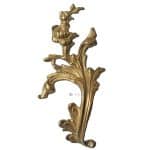 Möbel Bronze Beschlag vergoldet links antik Ranke alt 16.5cm