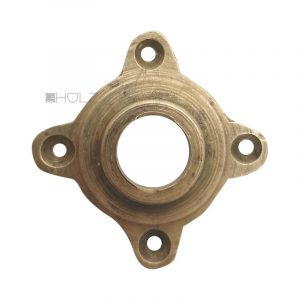Jugendstil Türdrücker Rosette Türklinke antik alt Messing 15.3 mm