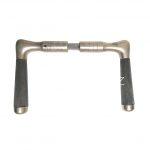 Türklinken antik 1920er Art Deco Messing Horn Türdrücker alt 9er Vk