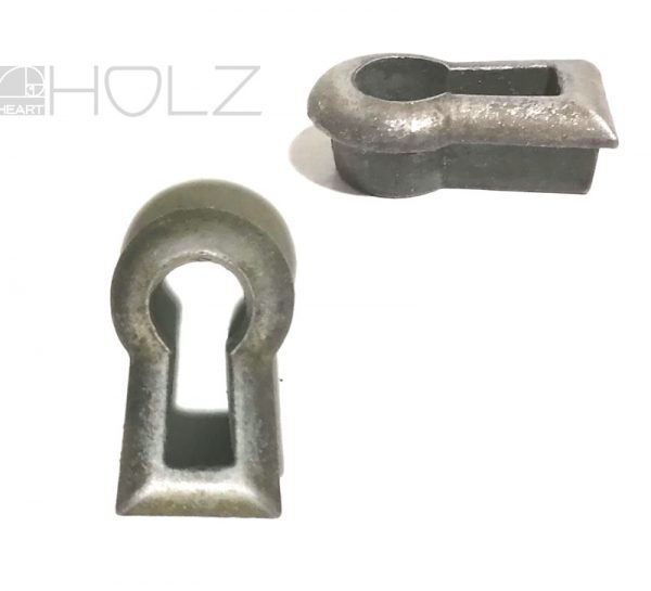 Schlüsselbuchse Schlüssellochblende antik alt Messing vernickelt 23.5 mm