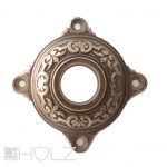 Große Wulst Drückerrosette antik alt Messing Türdrücker alt 20.7 mm