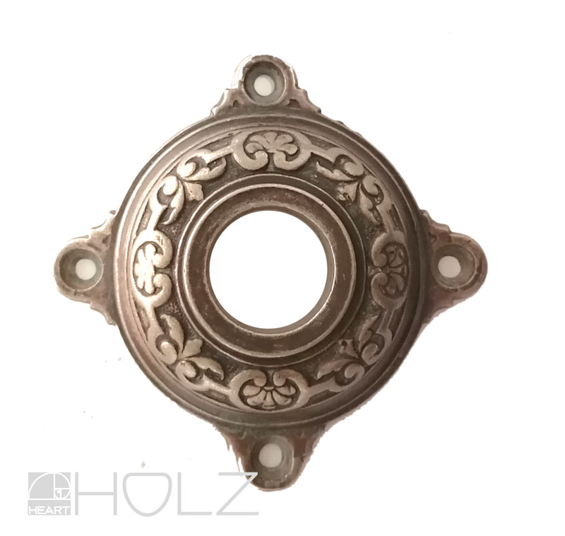 Große Wulst Drückerrosette antik alt Messing Türdrücker alt 20.7 mm