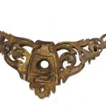 Bronze Beschlag antik Lorbeer feuervergoldet Möbel alt 32 cm