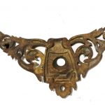 Bronze Beschlag antik Lorbeer feuervergoldet Möbel alt 30 cm