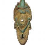 Bronze Beschlag antik Lorbeer Pinienzapfen feuervergoldet Möbel alt 19 cm