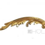 Bronze Beschlag antik Blattwerk feuervergoldet Möbel alt 13 cm
