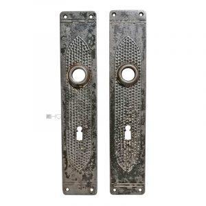 Tür Langschild Jugendstil Avantgarde Stahl Türdrücker 19.1mm 80