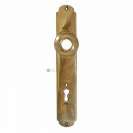 Langschild antik Biedermeier alt halbrund Türdrücker 18.3mm 87