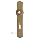 Langschild antik Messing Türdrücker alt 13.8mm 74