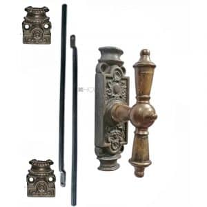Basküle Fenstergetriebe antik Kugel Muschel Horn alt 90cm