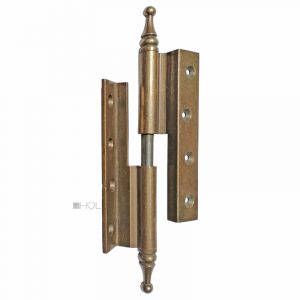 Messing Tür Anschraubband antik Zierkopf alt rechts 10er Dorn