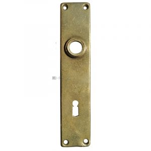 Langschild Avantgarde Bauhaus Messing alt Türdrücker 43x204-17x78