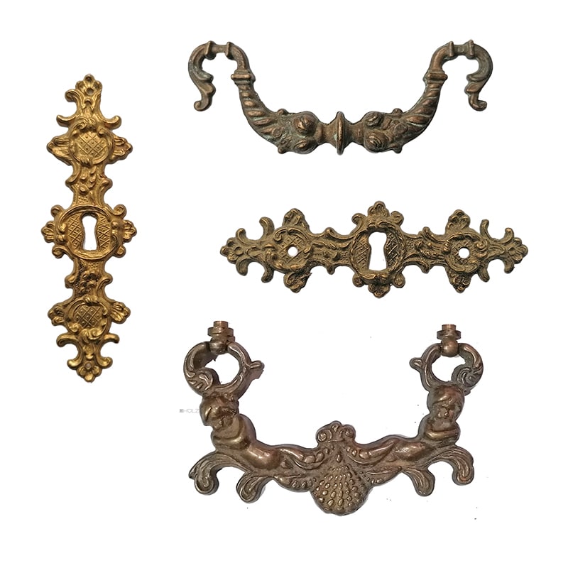 Möbel Bronze Beschlag neo barock Schubladengriff Schlüsselschild alt antik Möbel Bronze Beschlag neo barock Schubladengriff Schlüsselschild alt antik