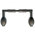 Türdrücker alt Jugendstil Avantgarde Art Deco Eigriff Eisen 15.8mm 8er Vk