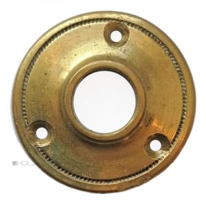Drückerrosette antik Perle Jugendstil Guss alt Rund 50mm 16.4