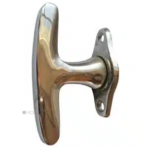 Fensterolive 1920er Messing vernickelt alt 78/47/43