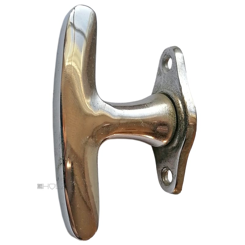 Fensterolive 1920er Messing vernickelt alt 78/47/43