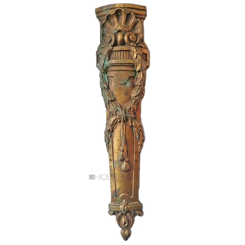 Mobile in bronzo conchiglia di alloro dorato a fuoco antico vecchio 25,7 cm