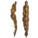 Möbel Bronze Beschlag Karyatide antik feuervergoldet 267mm