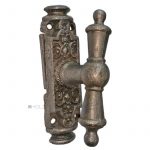 Basküle antik Fenstergetriebe Eisen Kugel alt Diamant Einreiber links korrodiert