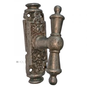 Basküle antik Fenstergetriebe Eisen Kugel alt Diamant Einreiber links korrodiert