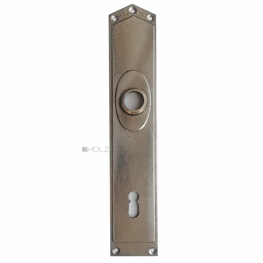 Langschild alt Jugendstil Avantgarde vernickelt 46x247-18.1x92