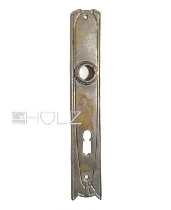 Langschild Jugendstil antik alt Messing silber vernickelt 16.9 mm 72