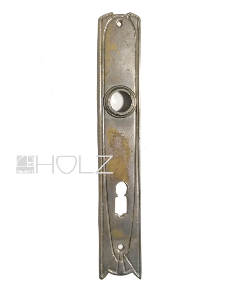 Langschild Jugendstil antik alt Messing silber vernickelt 16.9 mm 72