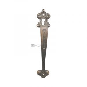 Schlüsselschild antik Türgriff alt Bronze massiv Barock 14.6 cm
