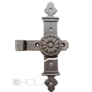 Kreuzband antik Gusseisen neo Gotik Gründerzeit Türband alt 28cm 13er Dorn