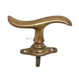 Jugendstil Fensterolive Fenstergriff alt Welle 91mm 43