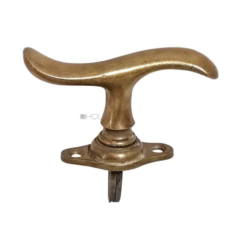 Jugendstil Fensterolive Fenstergriff alt Welle 91mm 43