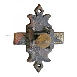 Kleiner Schieberiegel antik Messing alt Türchen Schrank 8cm
