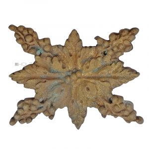 Bronze Möbelbeschlag antik Granat Blüte alt 48x64