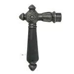 Türdrücker antik Gründerzeit Eisen Türklinke Blüte Horn alt 9/10er Vk