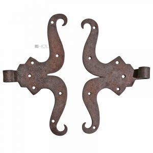 S-Bänder antik geschmiedet alt Türbänder Eisen 14er 25cm