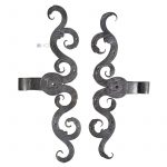 Prächtige S-Bänder antik Kunstschmiede alt 19er Dorn