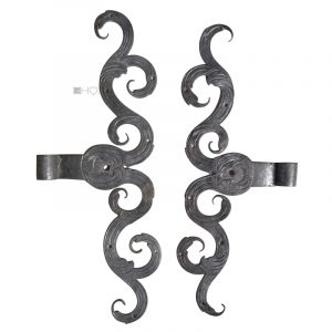 Prächtige S-Bänder antik Kunstschmiede alt 19er Dorn