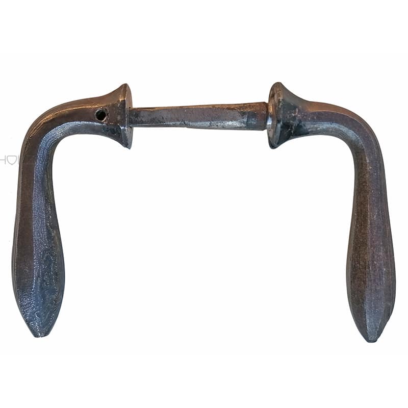 Türdrücker antik Biedermeier alt Eisen Birnen polygon 7.8er Vk