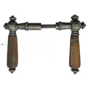 Große Türdrücker Haustür Kastenschloss antik Kugel Blüte Eisen alt 21.6mm 10er Vk