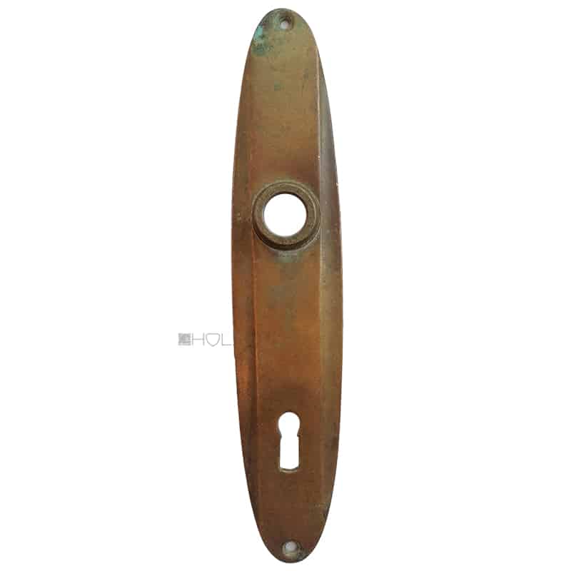 Langschild Avantgarde Messing oval Türdrücker 16.2mm 80