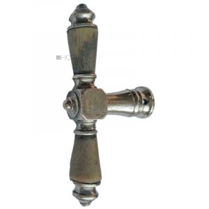 Basküle Fensterolive Fenstergetriebe Fenstergriff antik Würfel vernickelt alt rund