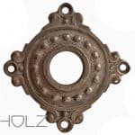 Drückerrosette antik Perlen Rosette alt Türdrücker Türklinke Messing 17mm