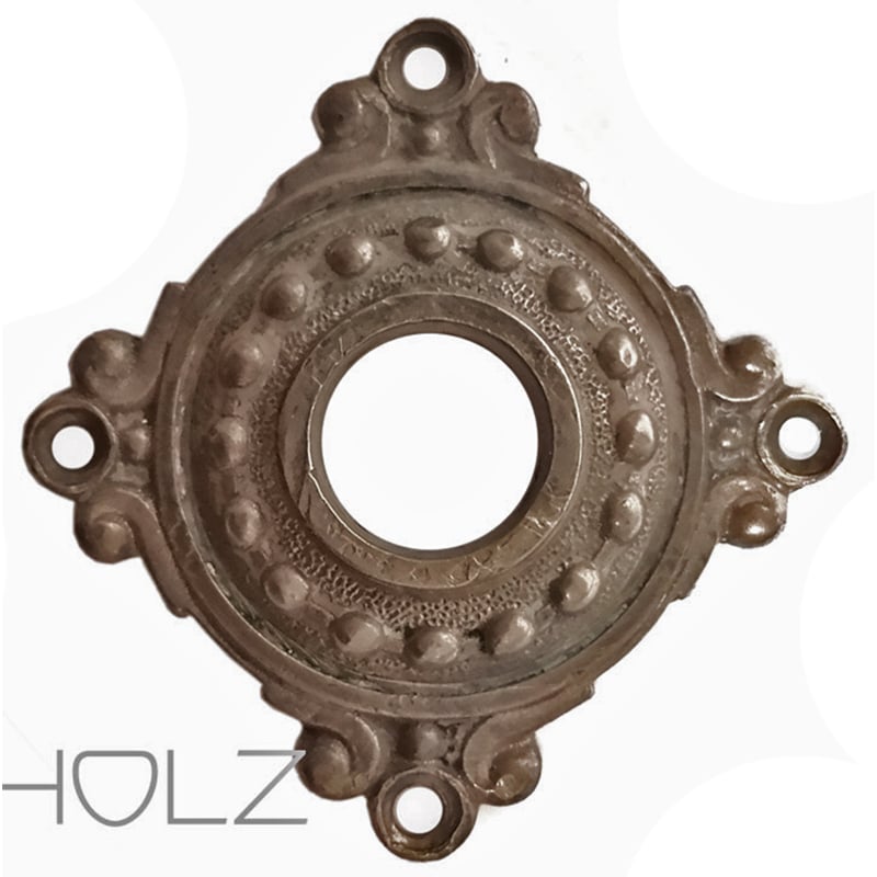 Drückerrosette antik Perlen Rosette alt Türdrücker Türklinke Messing 17mm