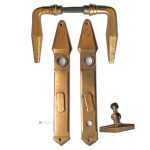 Drückergarnitur Jugendstil alt Türklinken Tür spitz 78mm 10er Vk