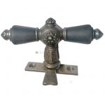 Fensterolive antik Eisen Blüte alt Horn Fenstergriff Einreiber